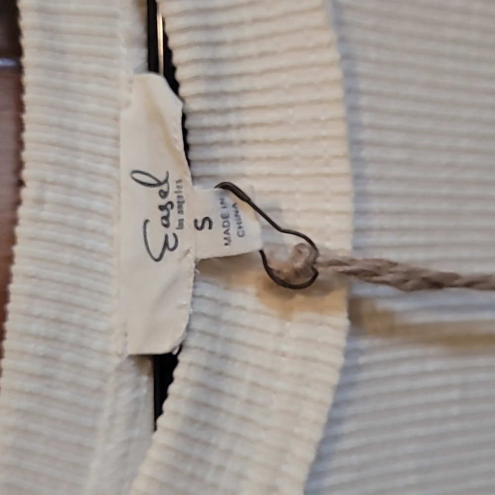 Easel Love Patchwork Long Sleeve Shirt - Cream - Picture 3 of 5